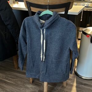 J.Crew Navy Heathered Cowl Neck Sweatshirt